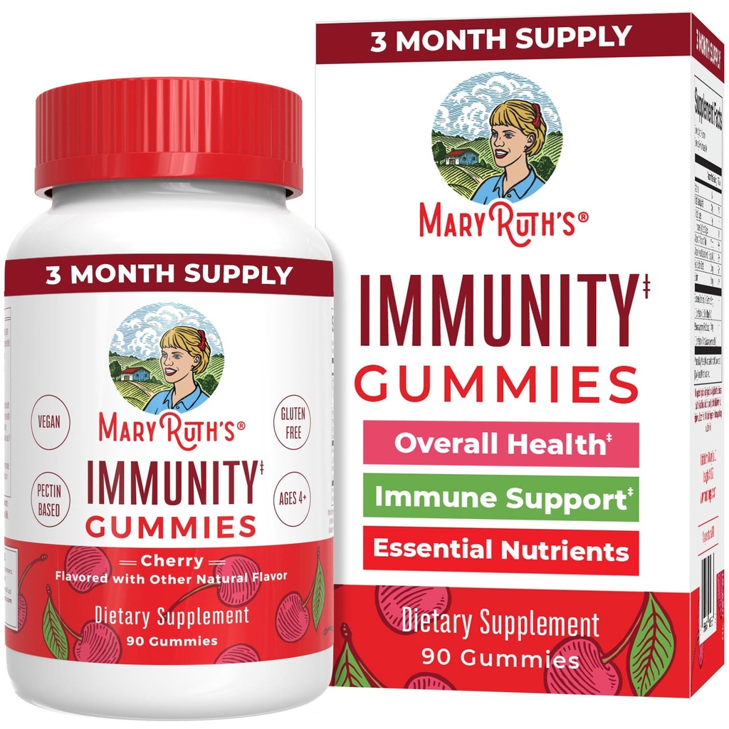 Mary Ruth je 5-1 Imunity Gummies z Bezgovo jagodo za otroke in odrasle 