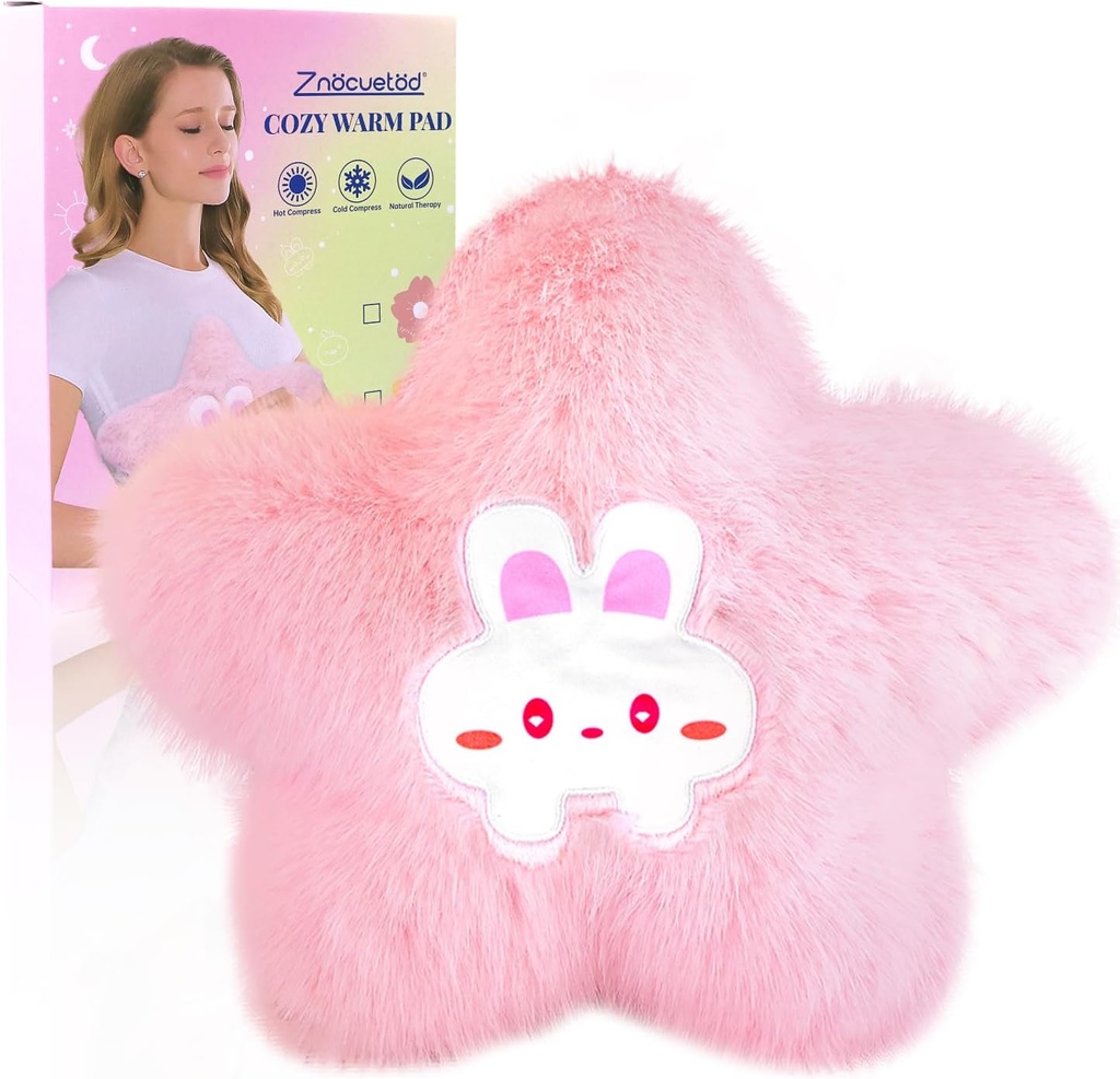 Microwavable ogrevanje Pad za obdobje Cramps bolečine Relief- Mikrovalovna ogrevanje Pad za ženske z vlažne toplote paket za vratu ramena srčkan mehko toplo kompresijo Cozy Pad Plush Star Valentines darila za dekleta