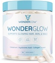 WONDERCOW las Koža in nohti Vitamini w/Bovine Colostrum, Kolagen, Hialuronska kislina, Biotin, cink, & Lactoferrin.Podpora Hitrejša rast las, močnejši nohti in glowing koža (30 strežnikov, kapsula)