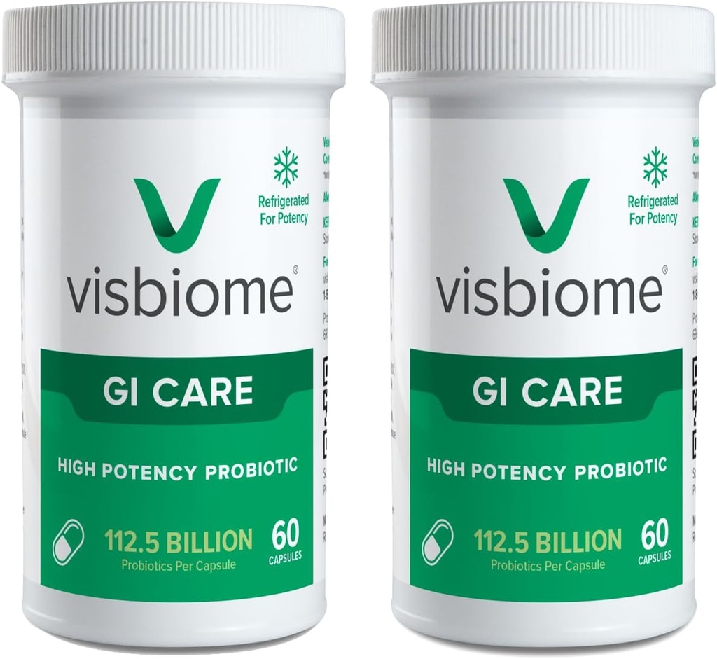 Visbiome® GI Care - Probiotik visoke jakosti - 112,5 milijard CFU živih probiotikov, Original De Simone Formulacija, Made in USA, 120 kapsul.