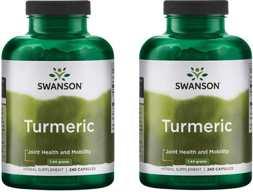 Swanson Premium Brand Kurkuma Cel korenski prašek 720 mg, 240 Kapsule-2 Število,