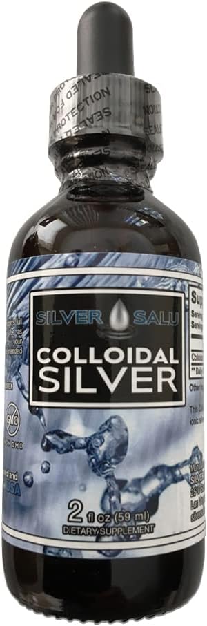 Koloidni Silver Tekoči mineral dodatek za podporo imunske, Serving Velikost 1.9ml o 57 kapljic