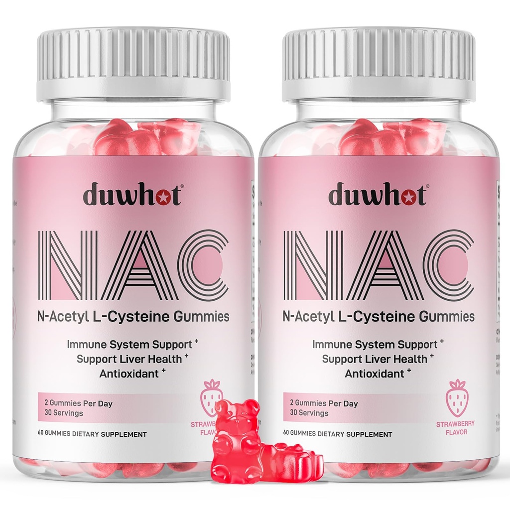 NAC Gumies 600mg, N Acetil Cysteine dodatek NAC Žvečljivi za antioksidate in imunske podpore, zdravje pljuč in jeter, naravna jagoda aroma, 120ct