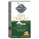 Vrt življenja Minami Algae Omega 3 Vegan DHA za zdravje možganov in oči - Orange Flavor, 500mg Rastlina temelji DHA Omega-3 Vegan Algae Oil Plus Astaksantin, Brez pookusa, 60 Enostavni do Swallow Mini Softgels