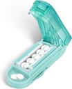 DUBSTAR razčlenjevalnik tablet za majhne in majhne tablete, več izrezov tablet za majhne ali velike tablete, nastavljiv razdelilnik tablet z napravo za centriranje in varovalo za več tablet (Cyan)