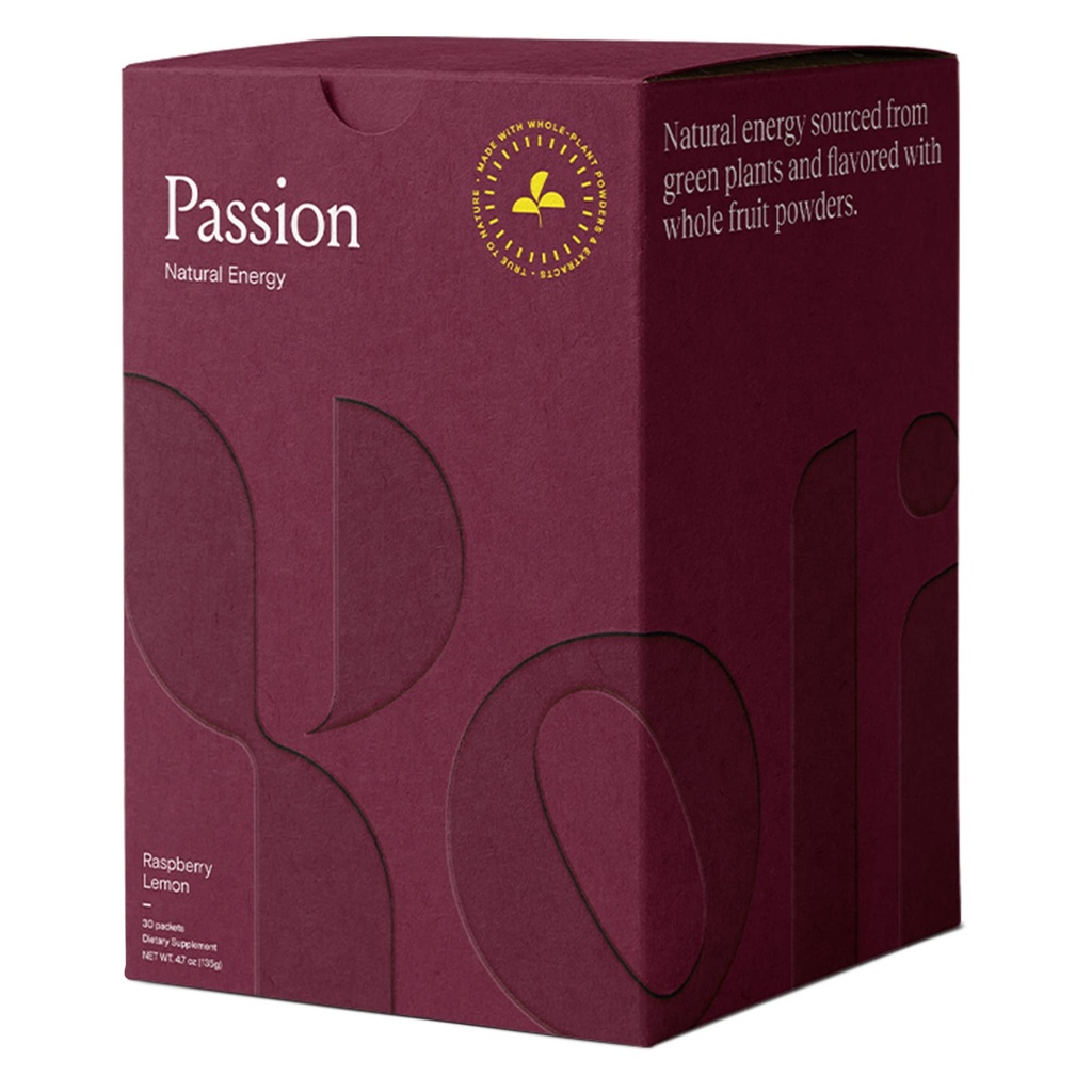 Yoli® Passion Energy Drink Powder Mix - Natural Energy Drink Mix za vzdržljivost in Stamina, 30 Packets - Raspberry Lemon