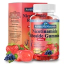 NAD Supplement Gumies Sugar-free, NAD Nikotinamid Riboside Resveratrol 900mg w. Quercetin, Kolagen Biotin & Vitamin, Visoka moč NAD Resveratrol dopolnila za boj proti staranju, energije, Fokus