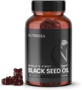 Nutriissa Black Seed Oil + Elder Berry Gummies – Cold-Presed Black Cumin Seme Nigella Sativa Oil – EPEB Certified for Purity & Potency – 90 Borovnice arome Vegan Gummies