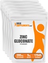 BulkSupplements.com cinkov glukonat v prahu - cink 40mg, cink v prahu - cink dodatek za imunske podpore - Gluten prost, 285mg na serviranje, 5kg (11 funtov) (Pack of 5)