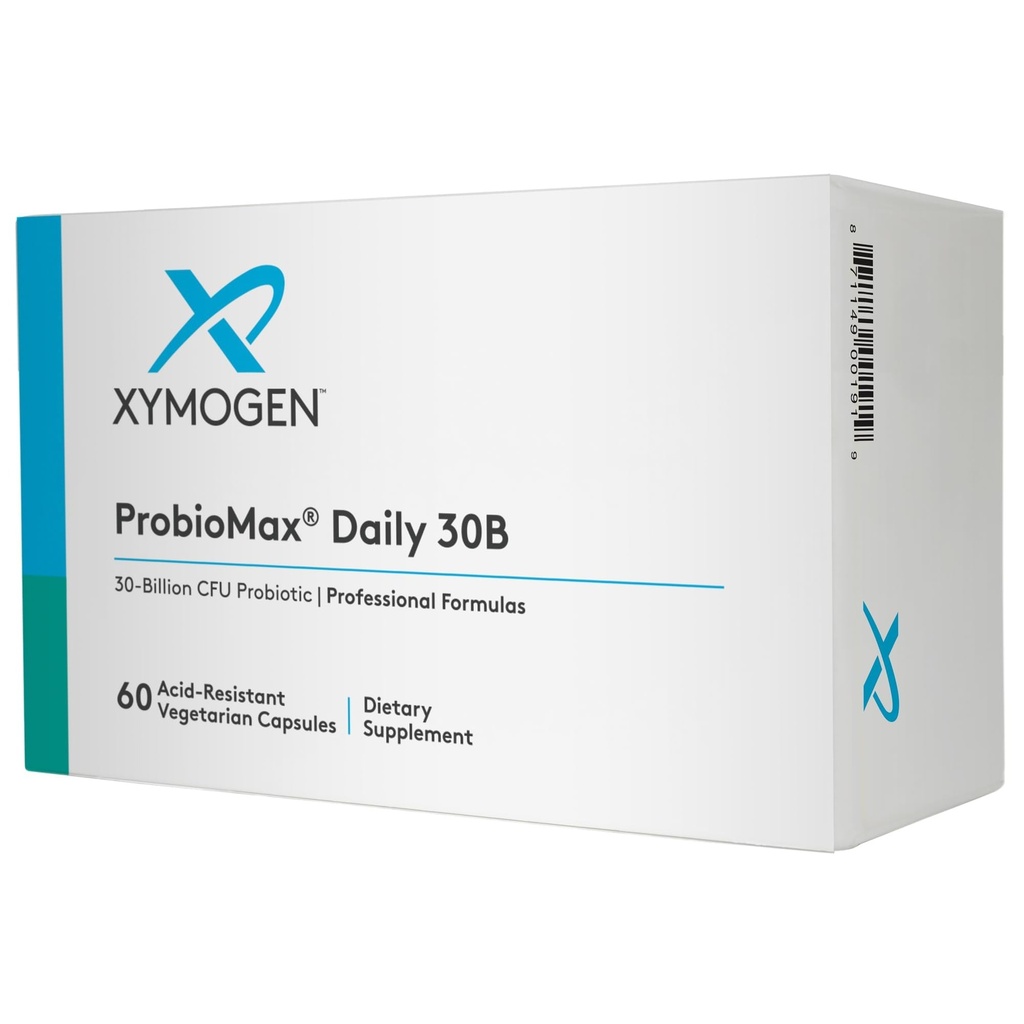 XYMOGEN ProbioMax Daily 30B - vegetarijanski, mlečni in gluten prosti probiotiki za prebavno zdravje - ženski in moški probiotični prehranski dodatki - Prej ProbioMax Daily DF (60 kapsul)