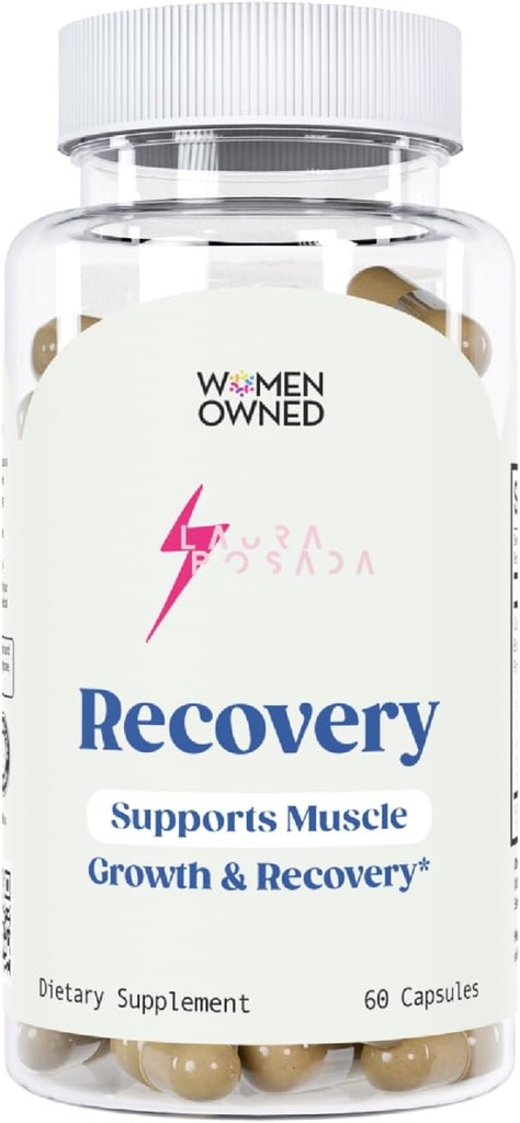 Laura Posada po treningu Recovery Recovery Dodatek 60 Kapsule Mišična popravila in rast za optimalno odzivnost - 100% naravna ne-GMO, Made in USA