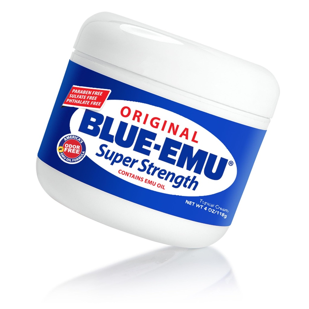 Blue-Emu Original Super Moč Cream, Pomirjujoče mišice in skupna podpora, 4 Oz