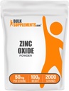 BulkSupplements.com Cinkov oksid v prahu - Cinkov oksid dopolnilo, Mineral dopolnilo za imuno podporo - Gluten Free, 50mg na serviranje, 250g (8.8 oz) (Pack of 1)