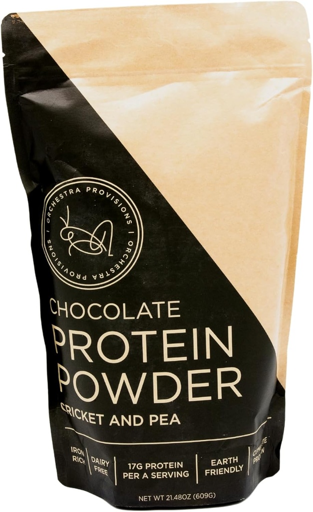 Čokolada Cricket in Pea Protein Powder mešanica, 17g popolnih beljakovin, brez laktoze, brez sirotke