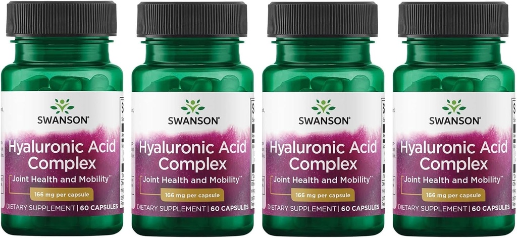 Swanson Hyaluronic Acid Complex 166 mg 60 Caps (4 pakiranja)