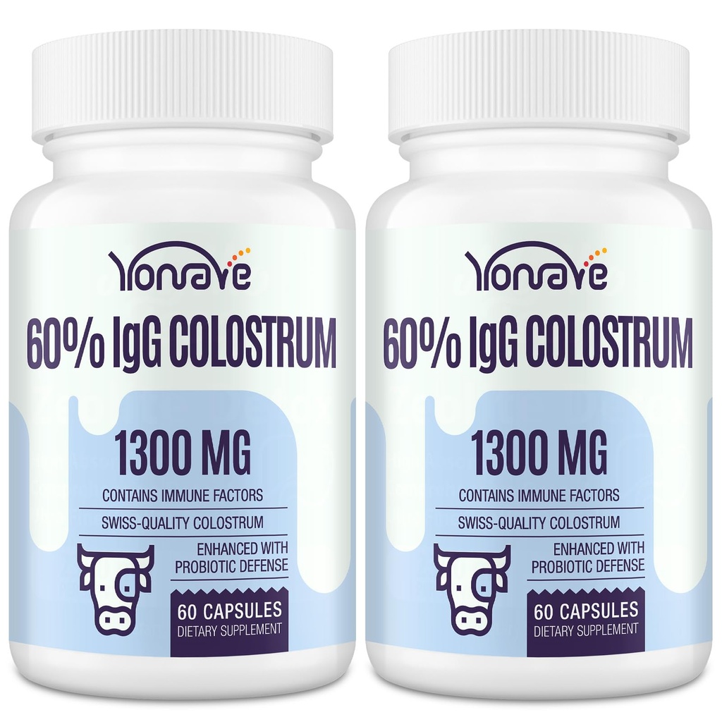 Goveji kolostrum Dopolnilo 1300mg - izjemno visok 60% goveji kolostrum - črevo, kosti, telovadba, imuno - 120 kapsul