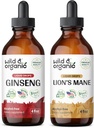 Divja in organska ginseng tinktura 4 fl oz & levja tinktura 4 fl oz