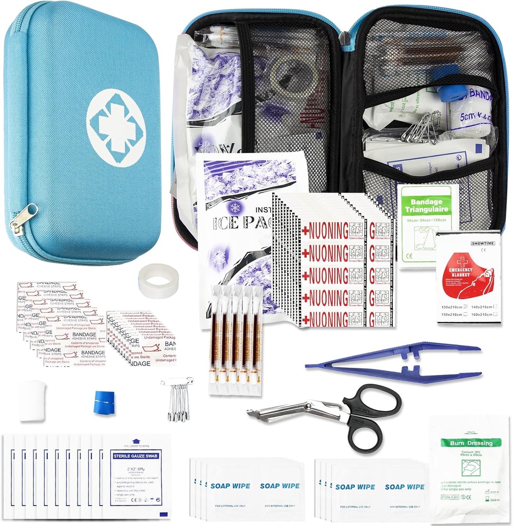 Preživetje avto domov prvo pomoč Kit Emergency-Kit - modra 273Piece Oprema Potovalne potrebščine Prva pomoč Set Domov Essentials Camping Hiking YIDERBO