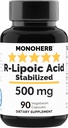 R-lipojska kislina 500 mg - 90 Vegovih kapsul - stabilizirana R- alfa- lipojska kislina