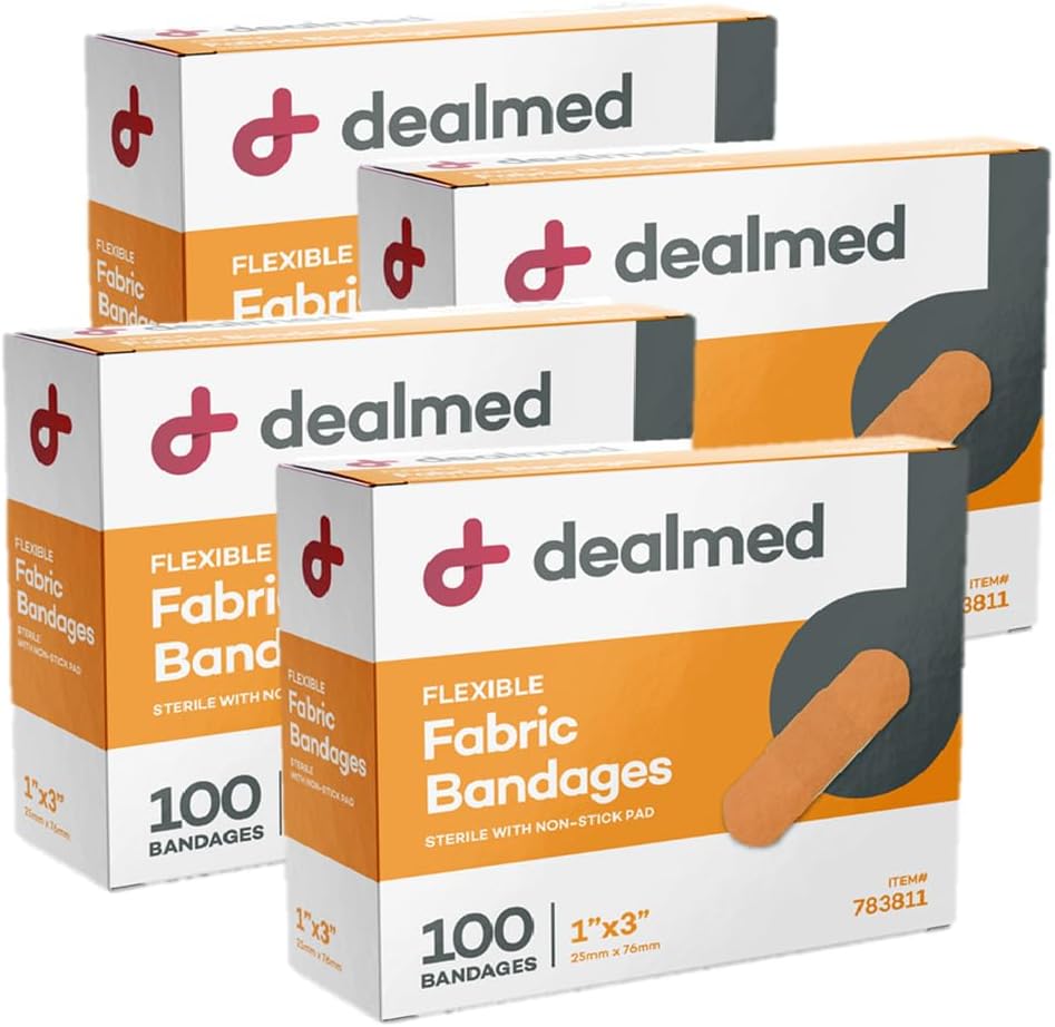 Deljeni sterilni fleksibilni tkanine Lepljivi trakovi – 1x3 palčni – 100/Box - 4 škatle - dihalni prvo pomoč Strip Pack - mehko raztezanje rane obliž za medicinske, nujne komplete in klinika