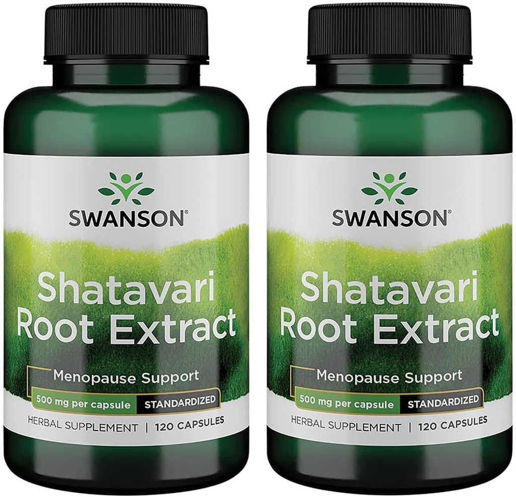Swanson Shatavari Ayurvedic ženski pomlajevalec 500 miligramov 120 kapsul (2 pakiranji)