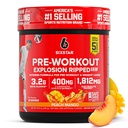Six Star Pred-World Explosion, Peach Mango (30 strežb) - Preworkout Energy Powder Supplement for Men & Women - Pre-workout Drink Mix with Creatine & Beta Alanine - Športna prehrana