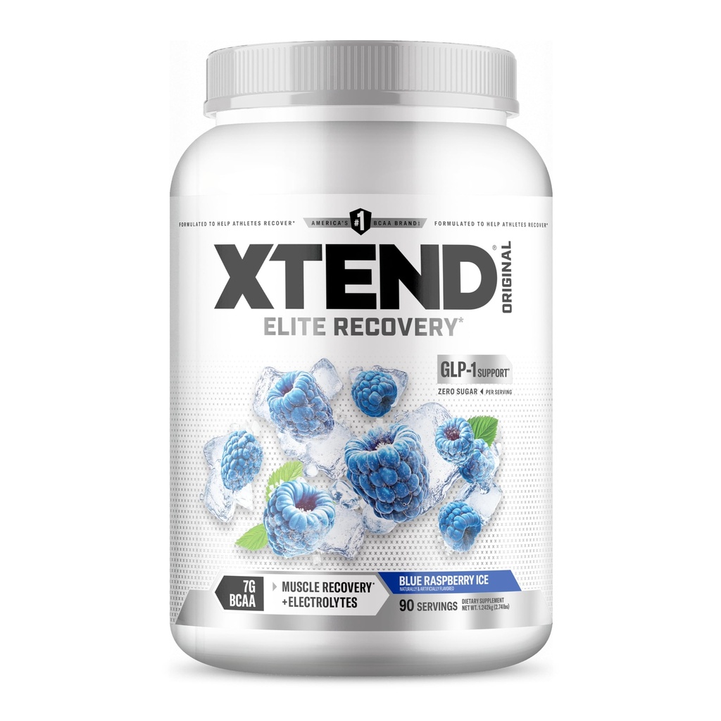 Xtend XTEND Original BCAA Powder 7g BCAA in 2.5g L-glutamin, Sugar Free Post Workout Muscle Recovery Drink z aminokislinami za moške in ženske, 90 Servingov