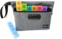 Kaddy Weekly AM/PM Secure tablet Organizator Box, (7-Dan / 4-Times-A-Dan) Prenosna potovanja z velikimi oddelki za zdravila, dodatki in vitamini, 3 Digit Ključ za varnost