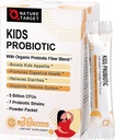 Probiotiki-za-otroke s prebiotiki Fiber, 5 milijard CFU-jev Otroci Probiotik Prašek za prebavno zdravje in imuno podporo, 7 organskih probiotičnih sevi za starost 3+, Mlekarna, Gluten & sladkor, 30 paketov