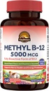 Vitalitown Vitamin B12 (metil B12) 5000 mcg, popolnoma bioaktivna oblika, podpora proizvodnji energije, Natural Breash Flavor, Nič sladkorja, 240 Fast Dissolve tablete