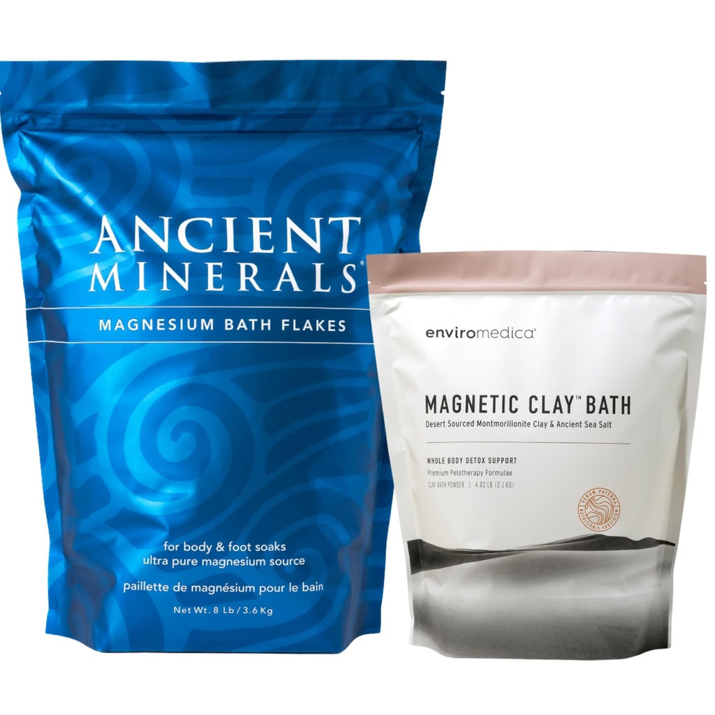 Starodavni minerali Magnezijska kopel Kosmiči - Enviromedica Magnetic Clay - čisti pravi Zechstein klorid - naravni detoks s natrijevim in kalcijevim bentonitom Clay v prahu