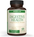 Prebavni Health Supplement,Daily Probiotic 7 Biljon CFUs na kapsulo,5 Essential sevi, vključno z Lactobacillus GG. Podpira črevesno in imuno zdravje. 60 kapsul