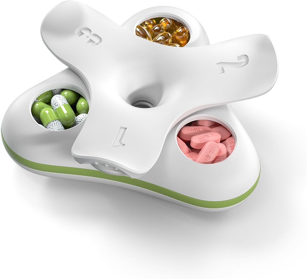 Vsak dan tablete Box Organizator 3 krat na dan, Travel majhne tablete Primer, 3 Kompaktne tablete Zabojnik, Prenosne tablete Imetnik za vitamin, Medicina, Dopolnilo, ribje olje, bela