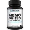 MemoShield Brain Health Supplement – Advanced Memory Support with Lion's Mane, Bacopa Monnieri in Ginkgo Biloba – Cognitive Function and Brain Health Formula – 60 kapsul
