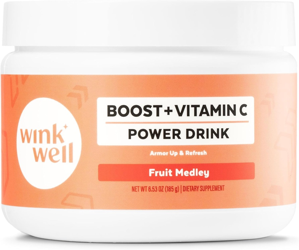 Wink Well Boost Vitamin C Powder Energy Drink za imunski booster in antioksidant vsebuje vitamin C 100% čista askorbinska kislina, vitamin D3 holekalciferol Magnezij in cink 30 Serving