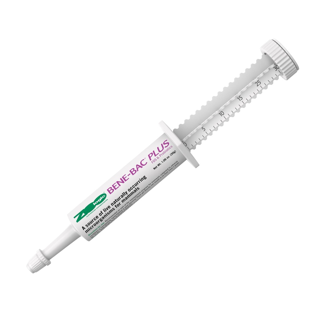 Zoološki gel Bene-Bac Plus Mammal Gel - 30 gm Brizga - FOS & probiotiki za pse, mačke, eksotične in divje sesalce