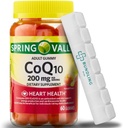 Spring Valley CoQ10 200mg Gummies, Prehranska dopolnila, 60 Število 7 dan tablete Organizator vključen - 1 pakiranje