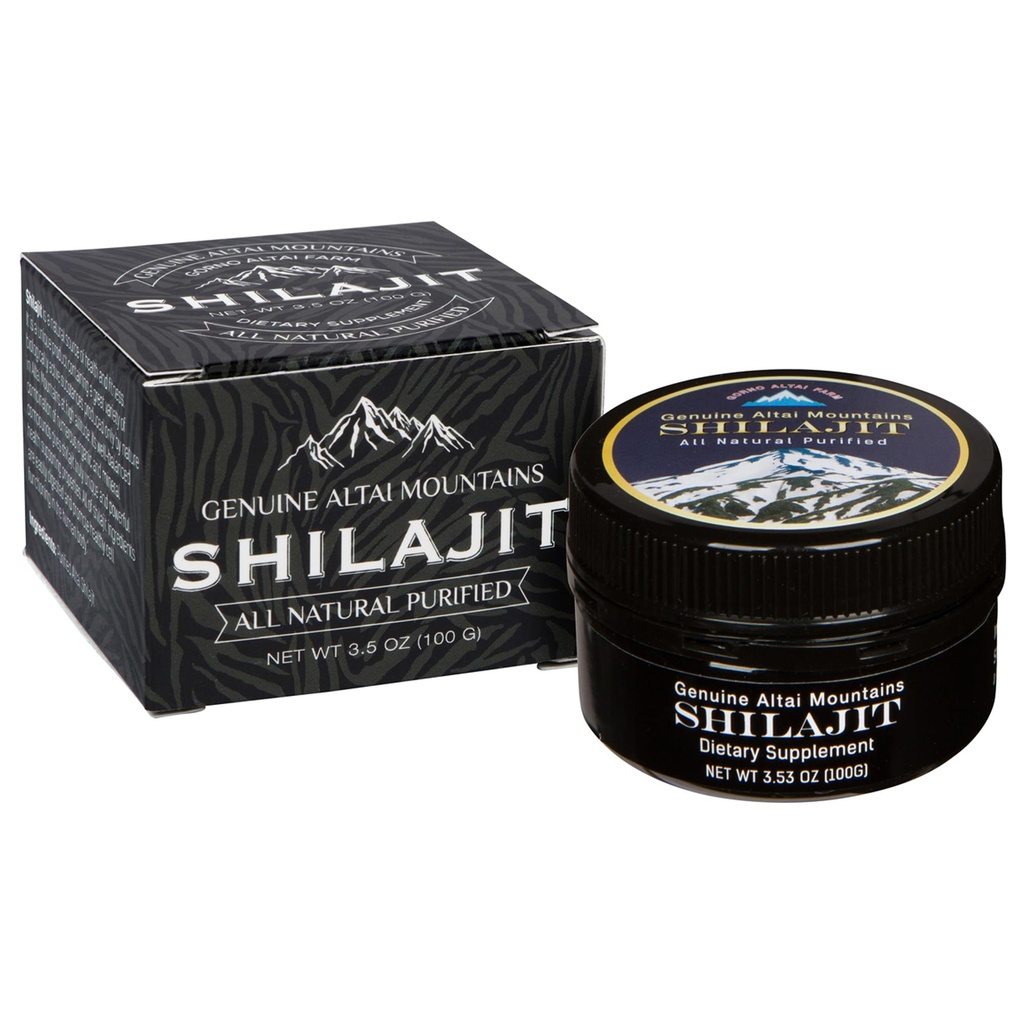 Sayan Pure Shilajit Resin 3.5oz/100g, 660 Servinges - Močna organska fulvična kislina dodatek - podpira imunski sistem, spomin, Fokus, in zagotavlja naravno energijo, Detox - Vegan, Non-GMO