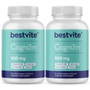 BESTVITE Cognizin Citicoline 500mg (120 vegetarijanskih kapsul) (60x2) - klinično raziskano Premium holin nootropic - brez stearat - Vegan - Gluten Free - Možgani dopolnila za spomin in fokus