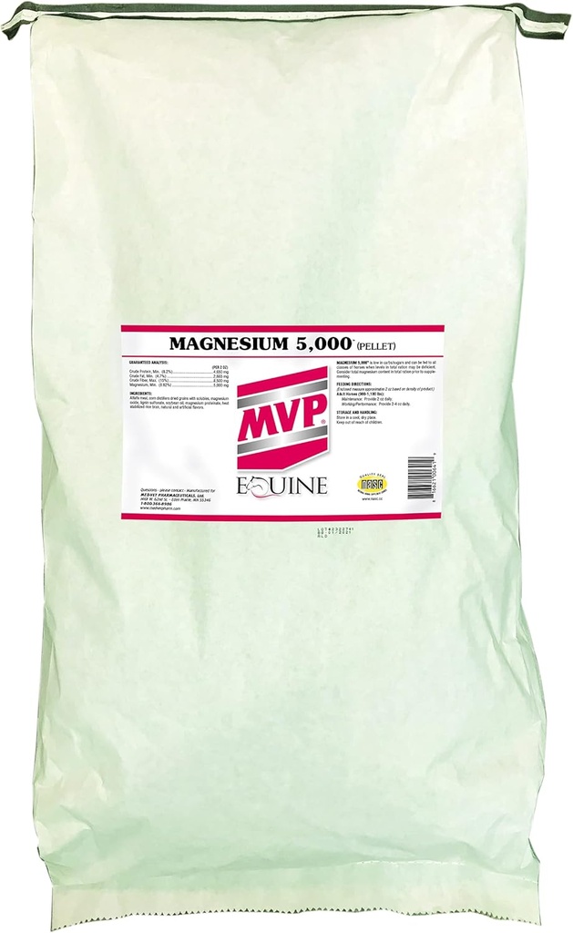 MVP Magnezij 5000 (50 lb vrečka) Umirjanje/Metabolizem/Podpora za delovanje mišic za konje