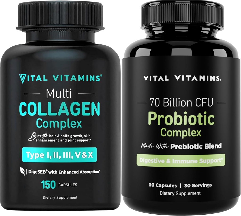Vitalni vitamini Več kolagenske kapsule + probiotični kompleks