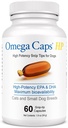 Omega Caps HP Snip Nasveti za mačke in majhne pse visoka jakost EPA in DHA Največja biološka razpoložljivost ribje olje dodatek Vet Oblikovano v ZDA Skin Coat Joint and Heart Health 60 Kapsule