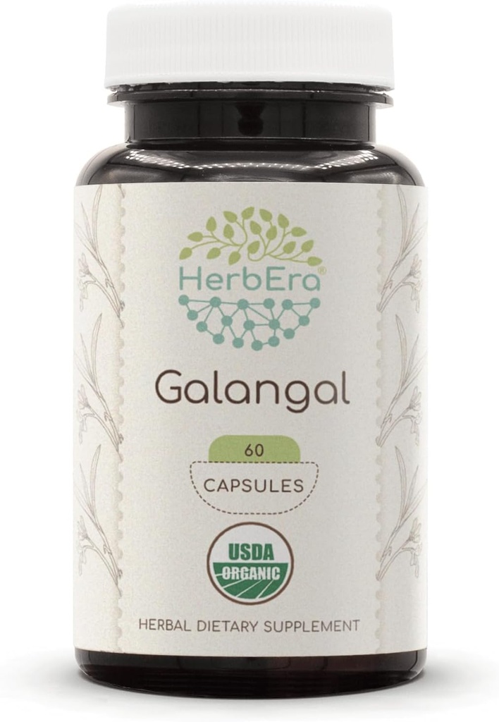 HerberEra Galangal USDA Organic 60 Kapsule 