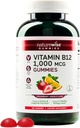 NatureWise Vitamin B12 Gumies za odrasle, 1000 μg - Jagodna limonina aroma - podpira dnevno energijo, mentalno jasnost, kognitivno funkcijo - Veganska, Gluten-free, Non-GMO - 180 Count[3-mesečna zaloga]