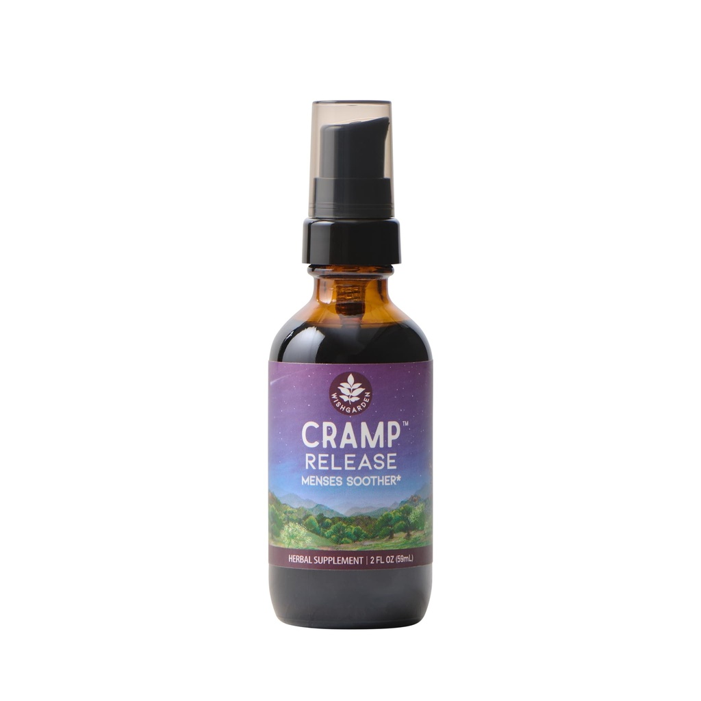 WishGarden Herbs Cramp Release - Natural Herbal Menstrual Cramp Relief dodatek z Cramp Bark, hitro deluje Tinkture Soothes Čas Cramps, Podpira zdravo Hormone cikel, Mood & Sprostitev, 2oz
