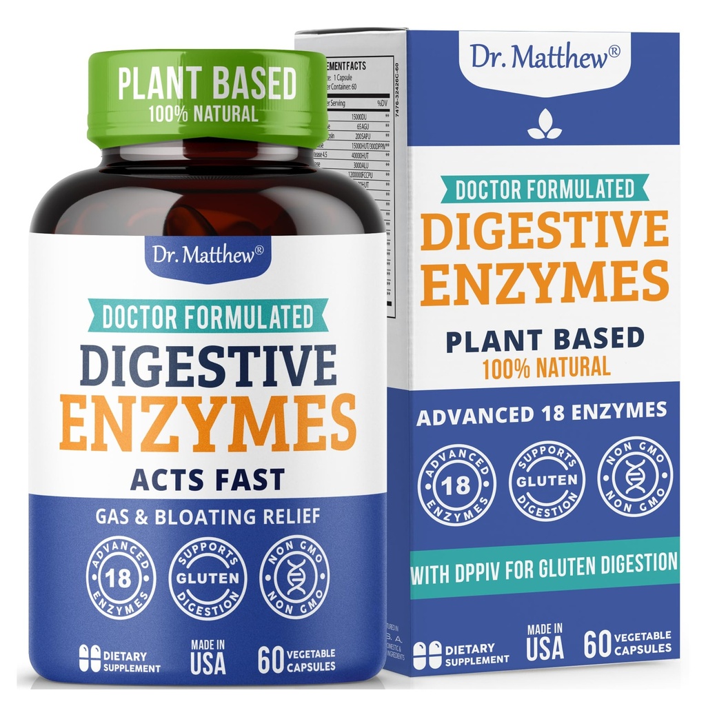 Najboljše prebavne encime za ženske in moške z laktazo lipaze Amylase Bromelain. Encimi za digestivno zdravje. Plin in napenjanje Relief za ženske in moške. Gallbladder Enzymes & dodatki.