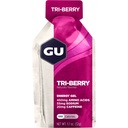 GU Energy Original Sports Nutrition Gel 8-Count Vanilla Bean in 8-Count Tri-Berry paket z aminokislinami in elektroliti
