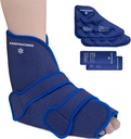 KingPavonini Ankle Foot Ice Pack Ovoj za izpraznjene Angle in kirurgija okrevanje, Reable Gel Ice Packs za poškodbe nog, Plantar Fasciitis, Ahil Tendonitis, Hot/Cold Therapy (1 Ovojni + 4 Gel Packs)