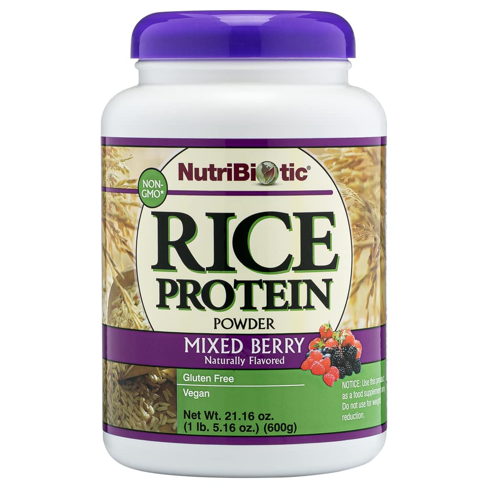 NutriBiotic – Mixed Berry Rice Protein, 1 Lb 5 Oz (600g) 