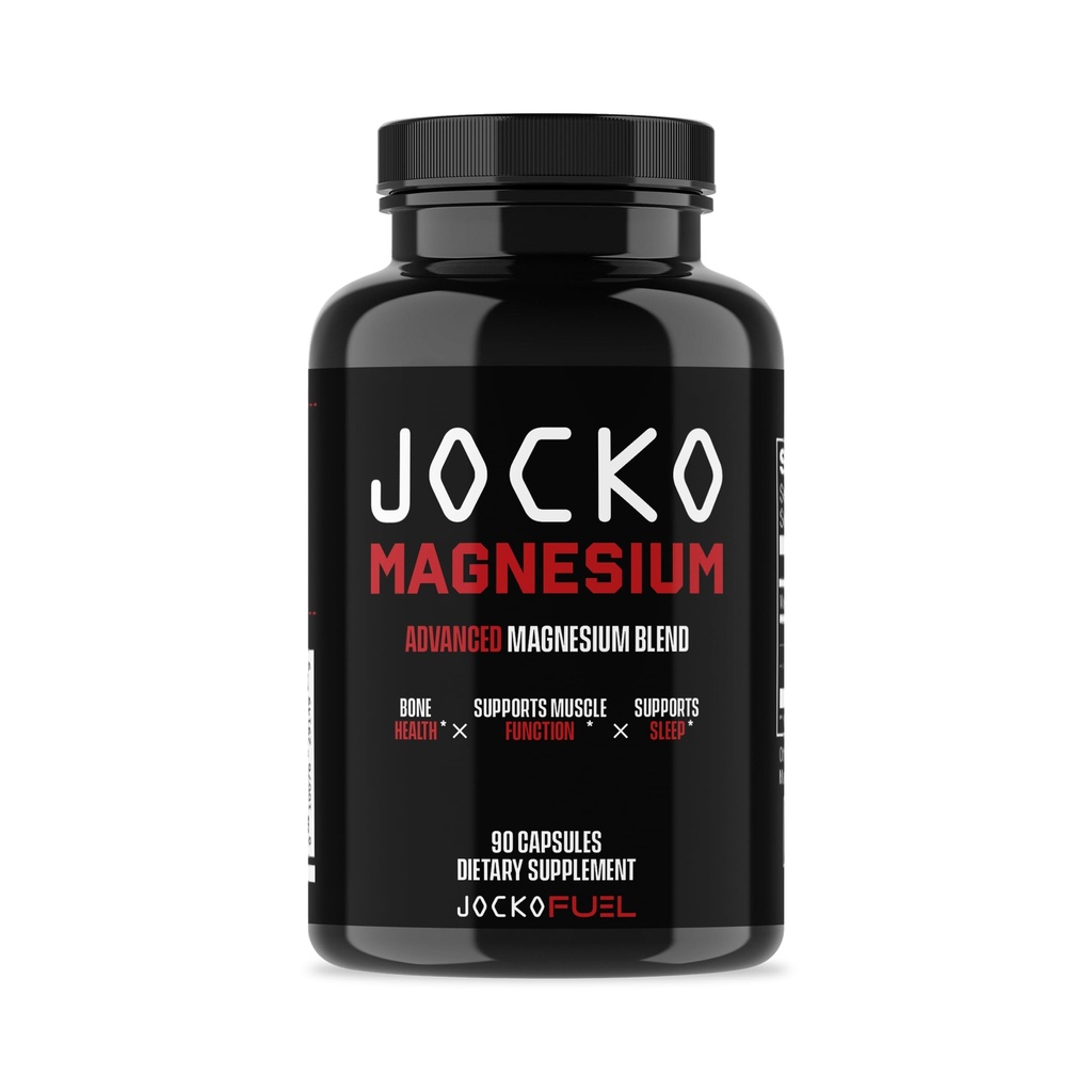 Jocko Fuel Magnezium Complex Supplement - Magnezijev Glicinat, Citrat, & Taurat Kapsule Prehranska dopolnila za regeneracijo mišic in relaksacijo, srce, živec, podporo kosti, in spanje 30-dnevno oskrbo